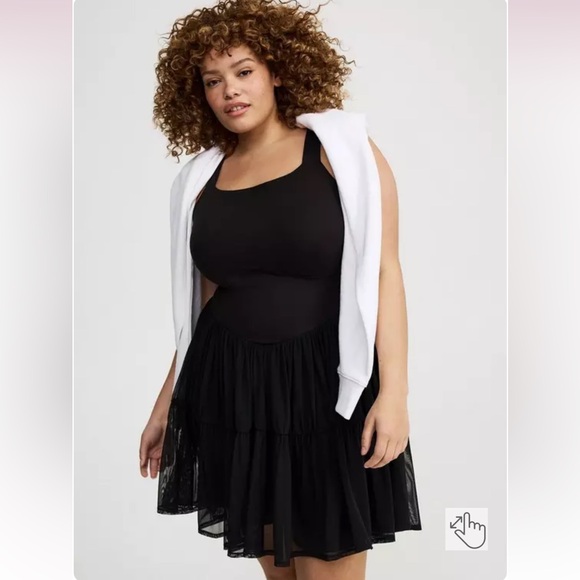Performance Core Mesh Ruffle 2fer Active Dress - Picture 3 of 12